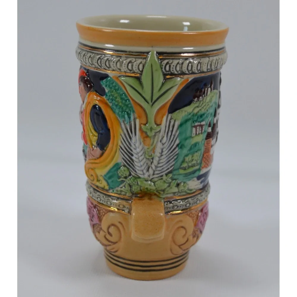 Vtg German Ceramic‎ Boot Shaped Beer Stein Mug Hopfen u. Malz Gotterhalt's 5